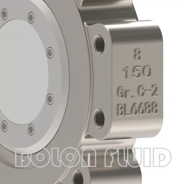 API Standard B367 Gr.C-2 Lugged Titanium Butterfly Valve - 图片 2
