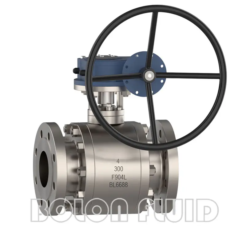 API Standard B367 Gr.C-2 Worm Gear Operated Floating Ball Valve - 图片 2
